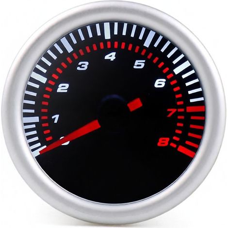 Compte-tours pour voiture, 8000 tr/min, diamètre 55 mm, pour moteurs à essence de 1 à 8 cylindres.