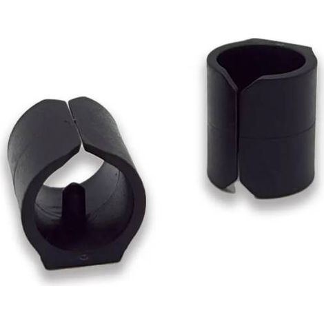 Ajile - Embout à bride NOIR pour Tube rond de diam. 18 mm (1/3)