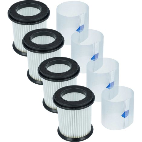 vhbw 4x filtre remplacement pour INSE 343924, 210410L10 pour aspirateur - filtre HEPA noir / blanc