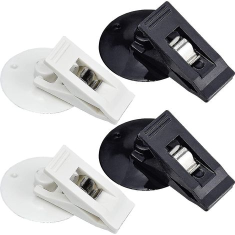Lot de 2 porte-tickets de parking avec ventouse, porte-bloc-notes, porte-cartes en plastique, blanc/noir, support pare-brise, clips pour tickets de parking. (1/5)