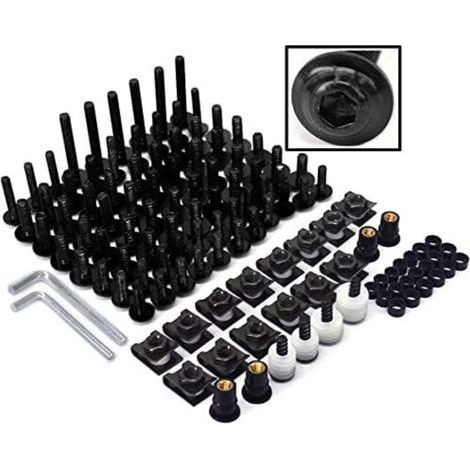 Tornillos para carenado de motocicleta, tornillos de fijación para carenado, pernos universales para carrocería de motocicleta, kits de carenado, aleación de aluminio para la mayoría de motocicletas d (1/5)