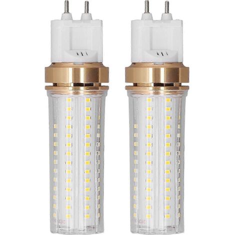 Lot de 2 ampoules LED G12 20 W, type maïs, 2000 lm, angle d'éclairage de 360°, puce SMD, pour plafonniers et lampadaires, couleur neutre. (1/4)