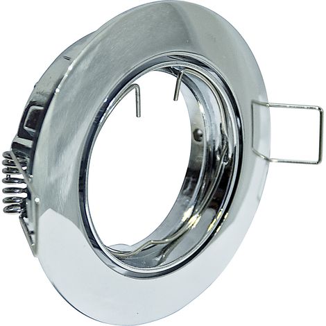 Faretto Incasso Fun Orientabile Tondo Alluminio Cromo 1 Luce Gu10 D9,4Cm