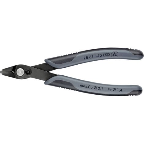 KNIPEX 78 61 140 ESD Electronic Super Knips® XL ESD con manici multicomponente brunita 140 mm