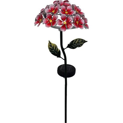 Lampe Fleur Solaire - Piquet LED avec Panneau Solaire Intégré - Éclairage Extérieur pour Jardin Pelouse Cour - 1 Pièce (1/5)