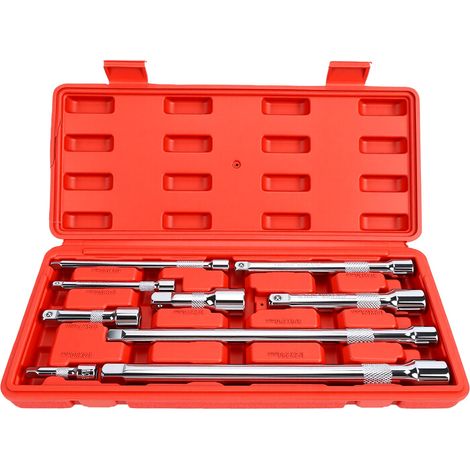 Ensemble de 9 rallonges oscillantes, cliquet à entraînement 1/4 po, 3/8 po et 1/2 po pour réparation automobile (1/5)