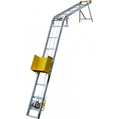 Sollevatore per materiali con cassa per materiali - Altezza 13,00 m - Carico max 150 kg - 901127/13M