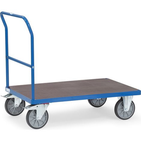 Fetra Schiebebügelwagen mit wasserfester Siebdruck Plattform Ladefläche 850 x 500 mm (1/2)