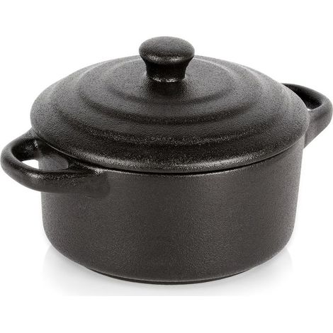 Plat de cuisson en porcelaine avec couvercle, capacité de 450 ml (1/5)