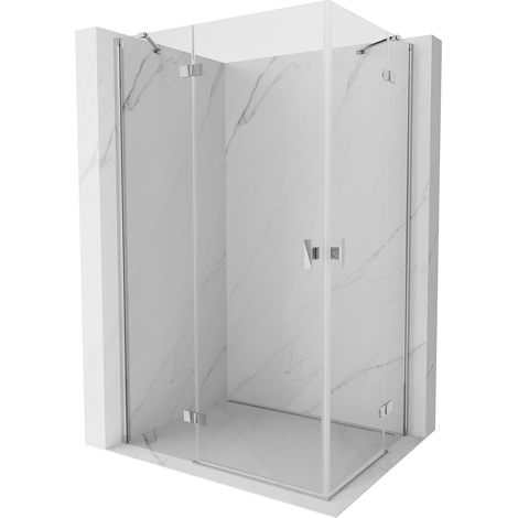 Mexen Mist H Duo Duschkabine schwenkbar 90 x 75 cm, transparent, chrom - 8A5-090L-075P-01-00 (1/5)