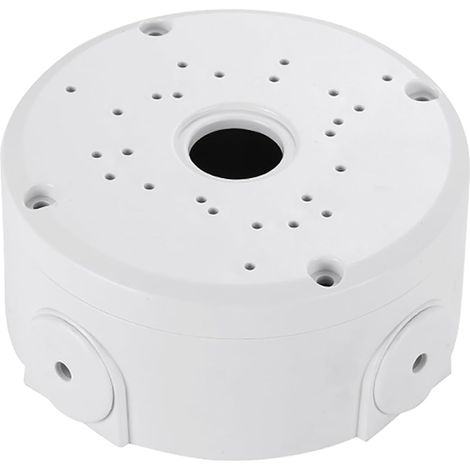 Caja universal de plástico para la gestión de cables de cámaras, apta para carcasas de cámaras y cajas de conexiones de cables de pared (1 unidad). (1/5)