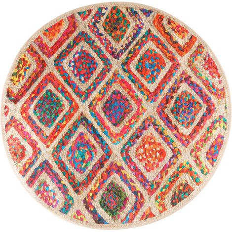 Maison Exclusive - Alfombra lavable multicolor Ø 120 cm