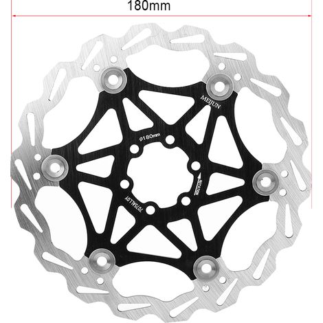 Disque de frein flottant pour VTT 160/180/203 mm, accessoire de vélo (noir 180 mm) (1/5)