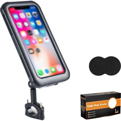Support téléphone moto étanche 360° réglable pour smartphone 3,5-7 pouces, rotatif et universel, support guidon vélo moto. (1/5)