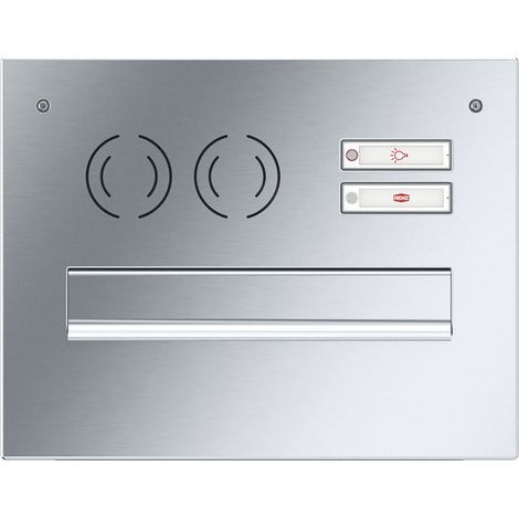 Renz Frontplatte eckig passend zu Unterputz Briefkasten 360x280mm, Edelstahl gebürstet