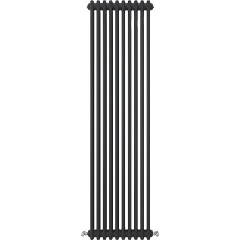 Acezanble Vertical Traditional Cast Iron Style Radiator 1800x470mm 3 Column Black