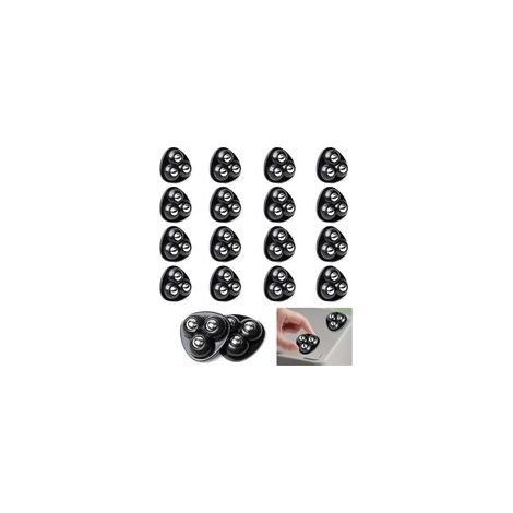 16 Pièces Mini Roulettes Meubles Pivotantes 360 Degrés Roulettes Autocollantes Billes Meubles Silencieuses,pour Meubles Canapé D'Armoire (Billes D'acier Noires)