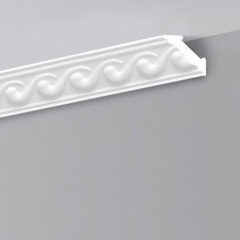 €1,10ml  STOCK  Pacco da 96ml di cornice decorativa in polistirene compatto XPS 55X55x2000 LD18G