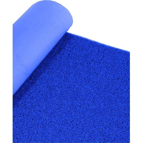 Faura - Felpudo Rizos con Base - Metro Lineal Azul
