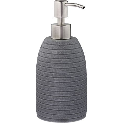 2x dispensadores de jabón, 300 ml, recargables, baño, cocina, dispensador de jabón líquido, gris
