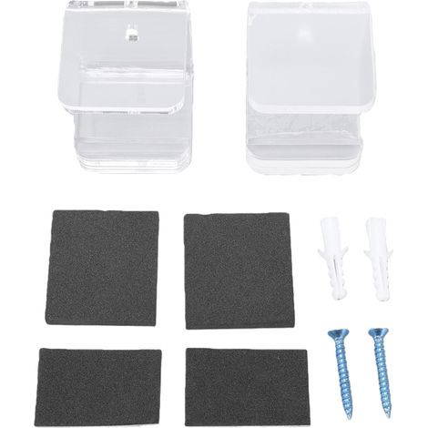 Supports muraux pour bâtons de Hockey, 2 pièces, gain de place, organisateur de stockage de glace, cintres avec tampon anti-rayures Transparent (1/5)