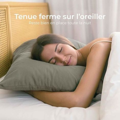 Taie oreiller 30x50 cm 100% Coton Renforcé Gris Cir Lot de 2 Certifié 30 x 50 cm (Lot de 2) Gris Cir GRIS CLAIR PARURE DE COUETTE (1/5)