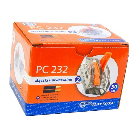 Connettore autobloccante 2x0,2-4mm clic PC 232 Tritite 50 pz