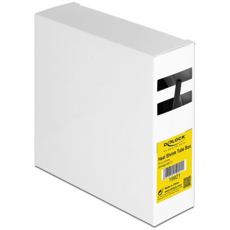 Delock Tubo termorretrÃ¡ctil, RelaciÃ³n de disipaciÃ³n 2:1, caja de 10 m x 4,8 mm en negro