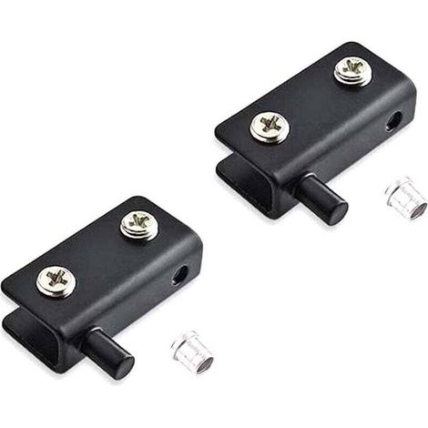 Charnières pivotantes pour porte en verre en acier inoxydable 2 pièces (40x20x10mm) (1/4)