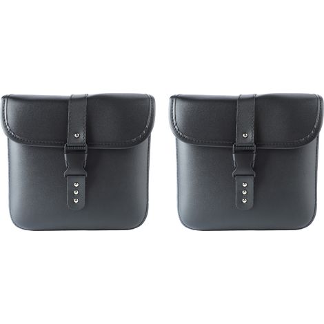 Paire de sacoches moto étanches résistantes à l'usure en cuir PU, sac latéral à outils pour motocyclette (1/5)