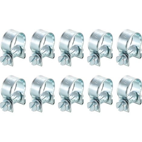 10pcs Mini Carburant Ligne Tuyauterie Tuyau Pince Agrafe (1/5)