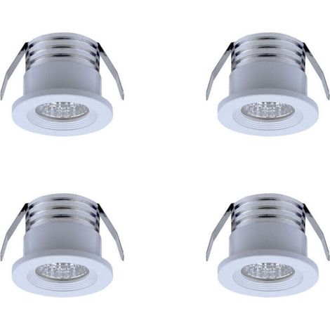 Set di 4 mini faretti LED da incasso, 3W, luce bianca neutra (1/3)