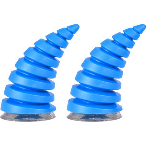 Paire de cornes de diable décoratives universelles pour casque moto, vélo ou motocyclette, bleu (1/5)