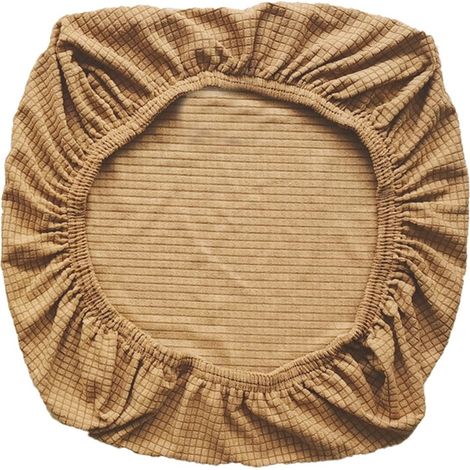 Housse de chaise de bureau extensible pour chaise d'ordinateur et de bureau, housse de siège en élasthanne, lavable en machine, protection contre la poussière et les taches (marron) (1/5)