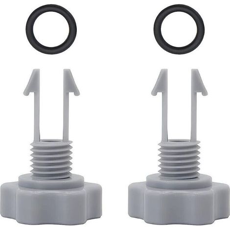 Confezione da 2 valvole di sfiato e O-ring di ricambio per pompe filtro Intex 10460 10264 (1/4)