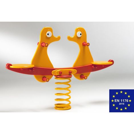 Papera a Molla in Polietilene per Parco Giochi per Bambini Con Molla Filo 20 mm e Staffa OMEGA- ITALFROM (1/2)