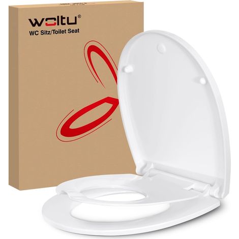 WOLTU Sedile Wc Universale Copriwater In Duroplast a Forma O con Toilette per Adatto ad Adulti e Bambini