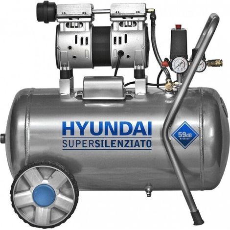 Hyundai Compressore elettrico silenziato senza olio 50 lt motore 1 HP KWU750-50L (1/2)