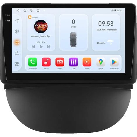 Autoradio, Lecteur Multimédia, Compatibilité Smartphone, compatible avec Renault Symbol 2003 - 2008 Sans Fil, QS6 (6 Go 64 Go) (1/2)