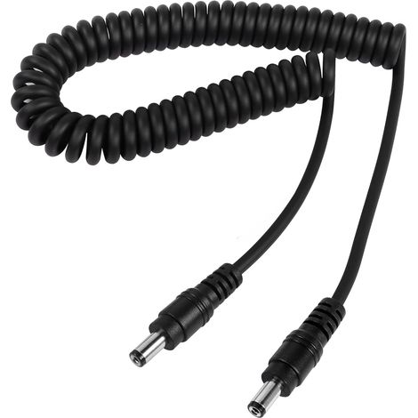 Câble adaptateur d'alimentation DC 5.5mm x 2.1mm mâle à mâle pour bande LED, CCTV, voiture, moniteurs,Stretched jusqu'à 1.5M (1/5)