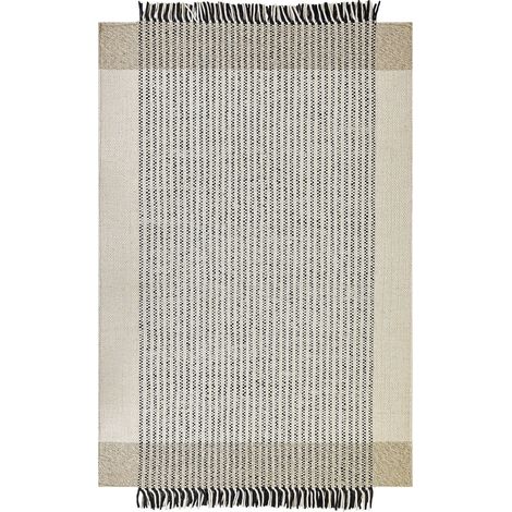 Teppich DIVARLI Beige 140 x 200 cm Wolle