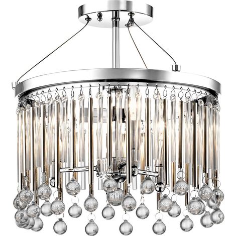 Elstead Kichler Piper Plafonnier Chrome Poli (1/4)
