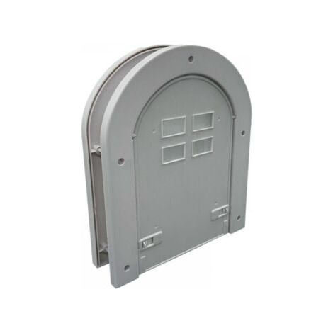 Puerta para gatos de interior con diseño único, puerta para mascotas de interior, puerta con cerradura para perros y gatos de hasta 150 cm, fácil y segura instalación. (1/3)
