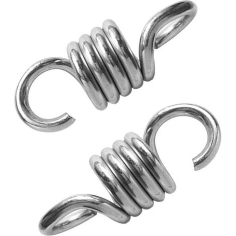 Ulisem Lot de 2 crochets de suspension pour hamac, poids de 300 kg, ressorts de support pour chaises de porche, balançoires suspendues (1/4)