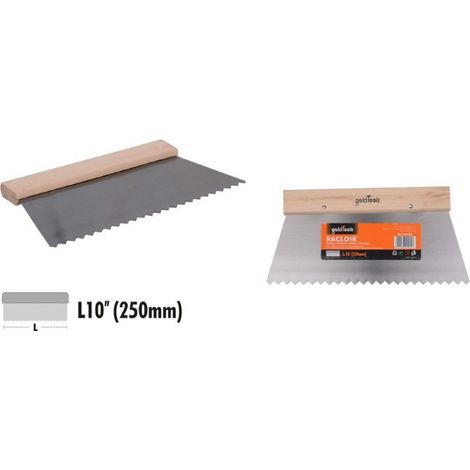 Spatule Cranchée Grattoir Acier Trapezoïdal Manche Bois 10″ 25cm 90455 (1/2)
