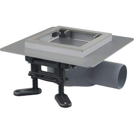 Alca - Sumidero lateral 13x13 cm, bajo, combinado tapón antiolores SMART, sin rejilla APV120 (1/2)