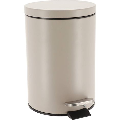 Cestino rotondo da 3l in acciaio inox - grigio - Tendance