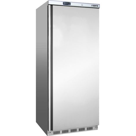 Réfrigérateur professionnel inox 620L ventilé avec contrôle digital - Dégivrage auto 4 grilles ajustables - Saro