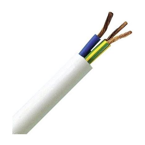 Cable eléctrico kopp H05VV5-F blanco 10 metros flexible