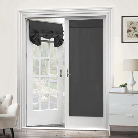 Rideaux Porte-Fenêtre Lot de 2 Panneaux 66×173 cm – Thermiques Isolants, Occultants, Intimité, Attaches Incluses (1/5)